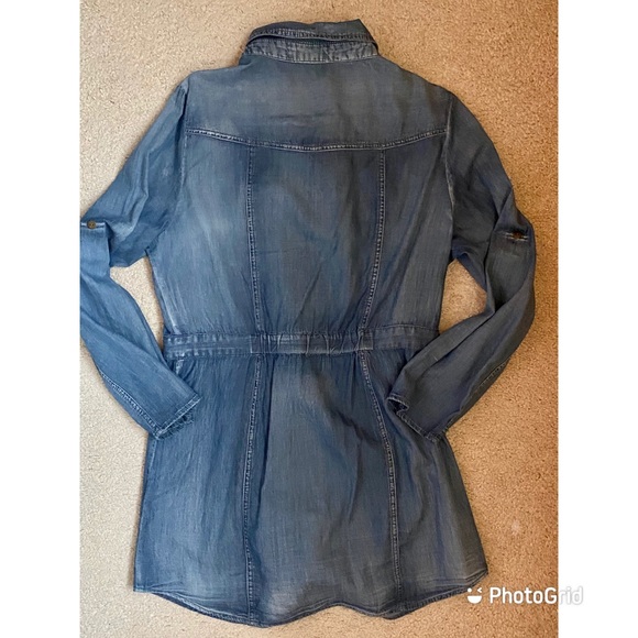 Beige by Eci light denim button down tunic - Picture 7 of 10